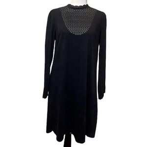 Zara Faux Suede Little Black Dress